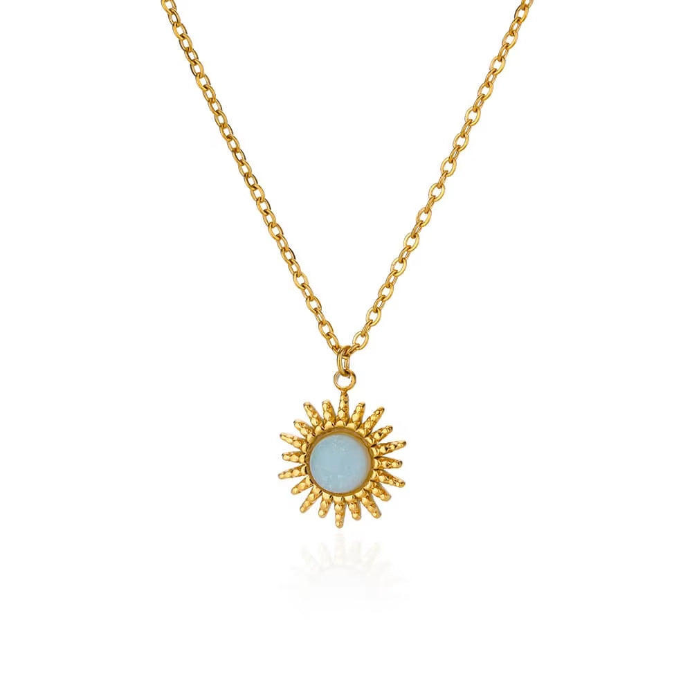 Oval Cat's Eye Pendant Titanium Steel Necklace – Unique Niche Jewelry