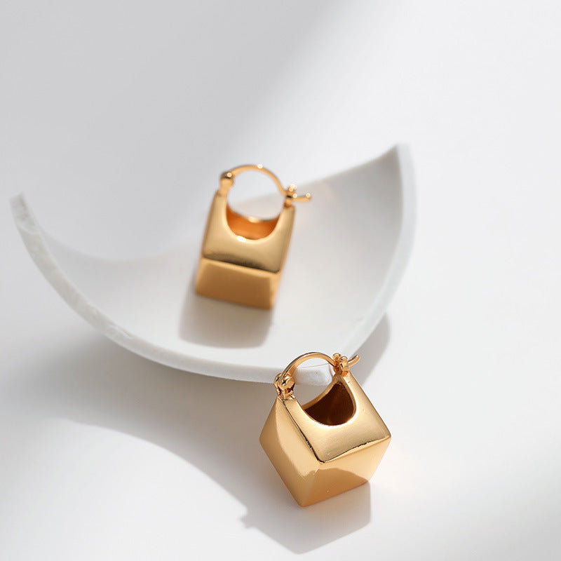 French Retro Geometric Ear Clip