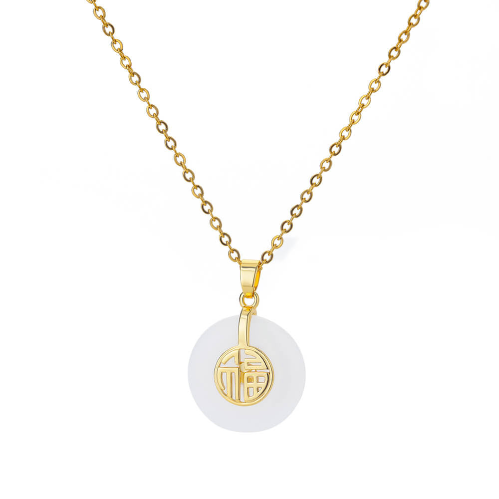 Oval Cat's Eye Pendant Titanium Steel Necklace – Unique Niche Jewelry