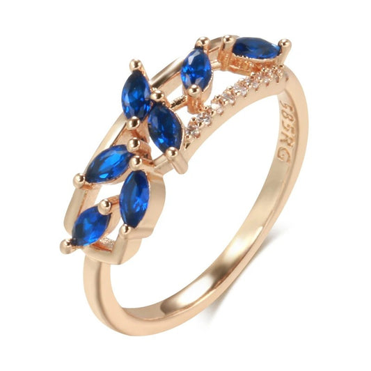 Bud-Shaped Zircon Ring for Women – Micro Inlaid Trendy Jewelry