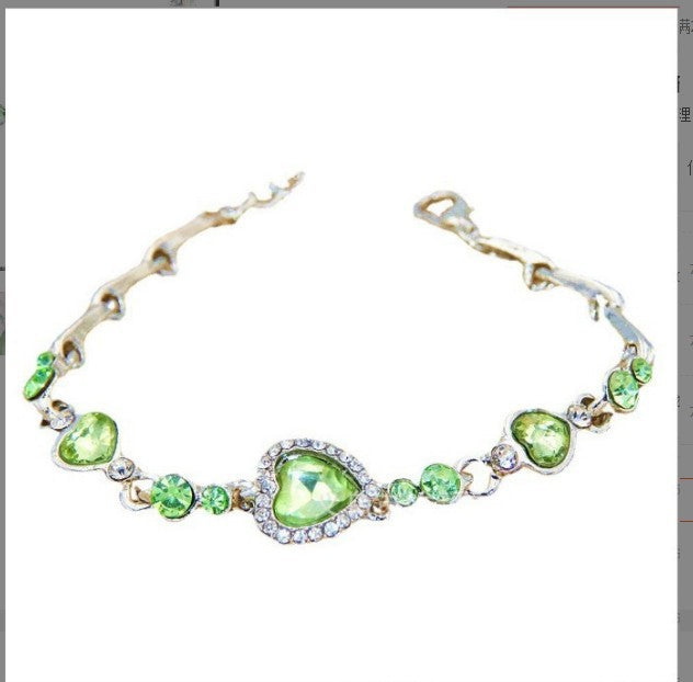 Ocean Heart Crystal & Diamond Constellation Bracelet