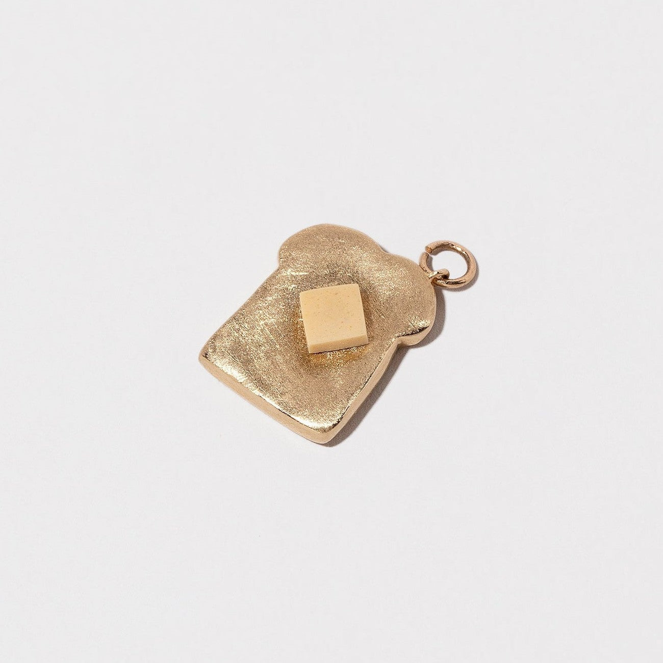 DIY Open End Food Pendant Ring, 18K Gold Plated