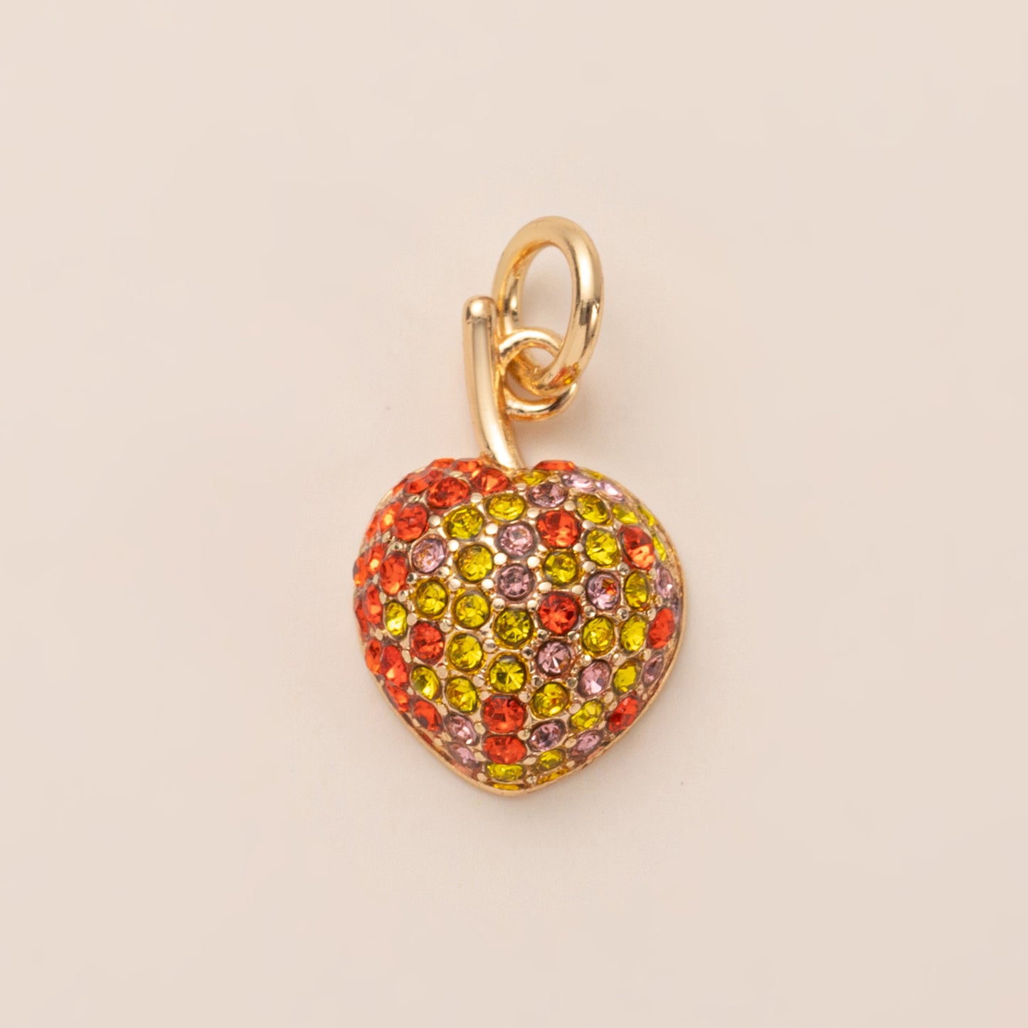 DIY Open End Food Pendant Ring, 18K Gold Plated