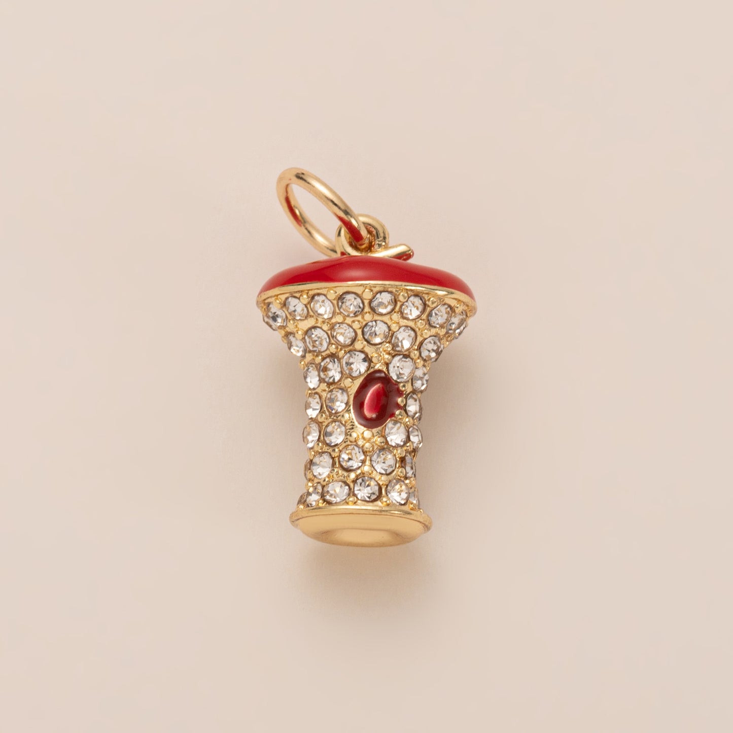 DIY Open End Food Pendant Ring, 18K Gold Plated