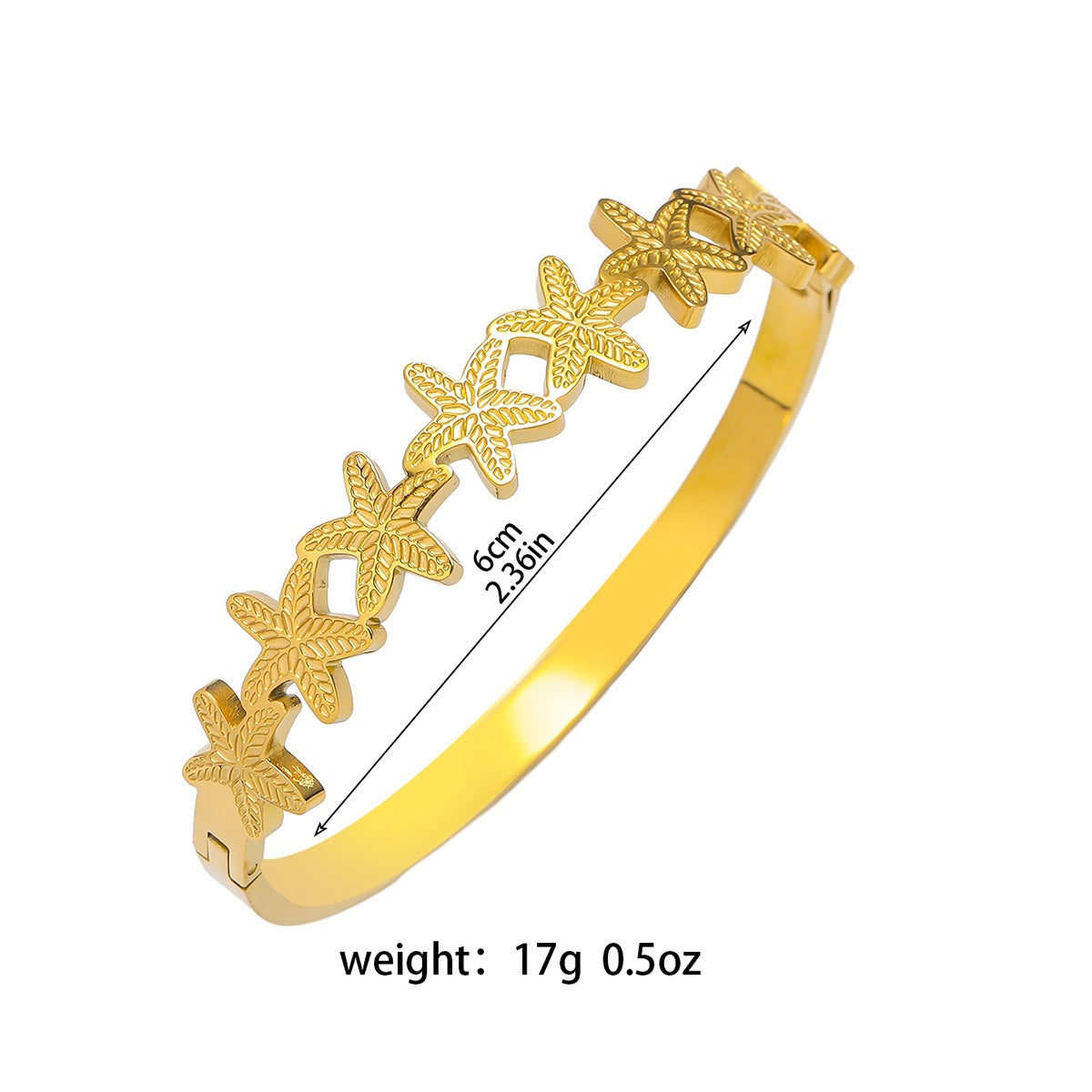 Women's Starfish Stainless Steel Bracelet
