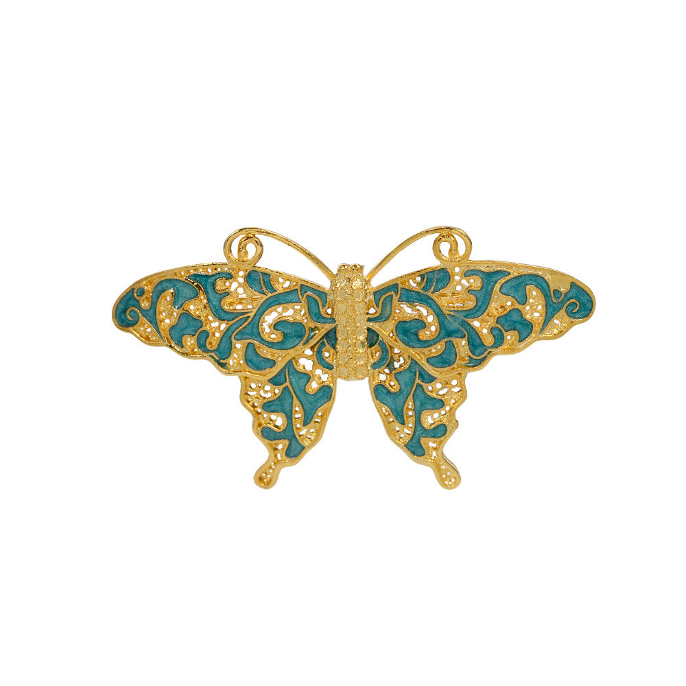 Retro Enamel Butterfly Brooch – Colorful Vintage Charm