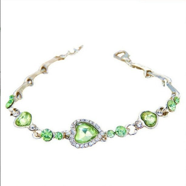 Ocean Heart Crystal & Diamond Constellation Bracelet