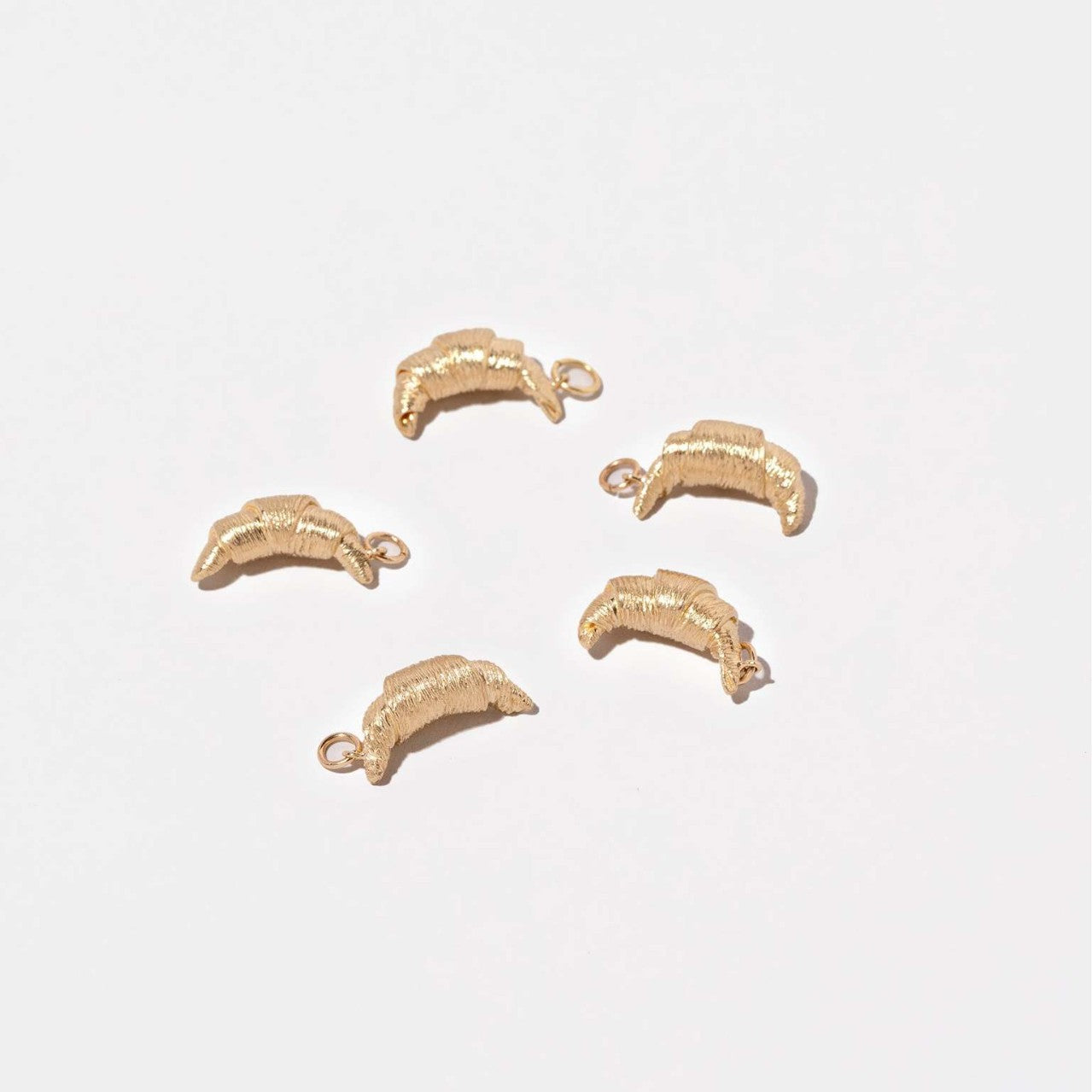 DIY Open End Food Pendant Ring, 18K Gold Plated