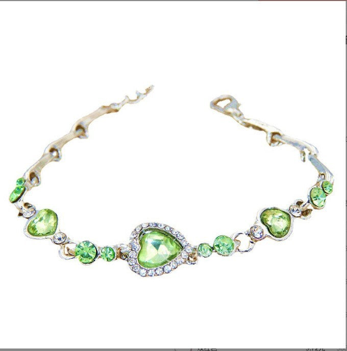 Ocean Heart Crystal & Diamond Constellation Bracelet