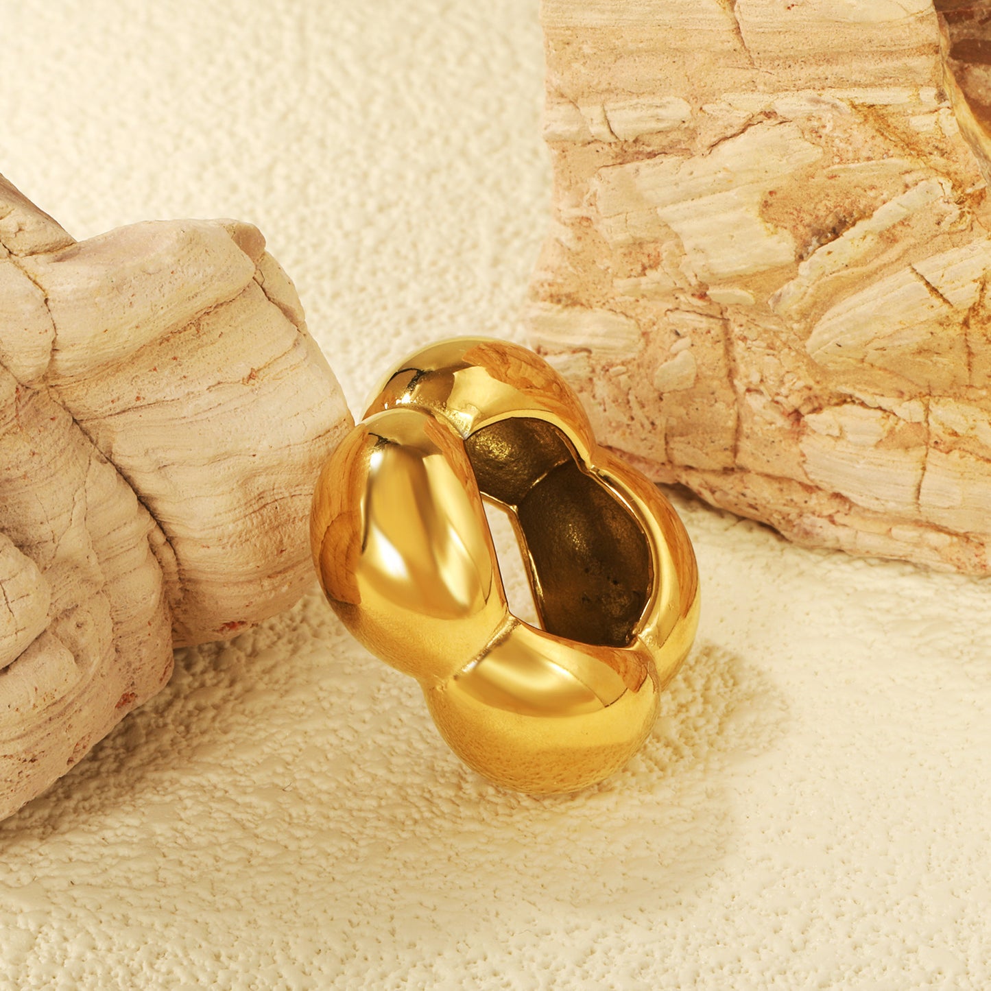 Geometric Non-Fading Ring for Women — INS Style Fashion Jewelry