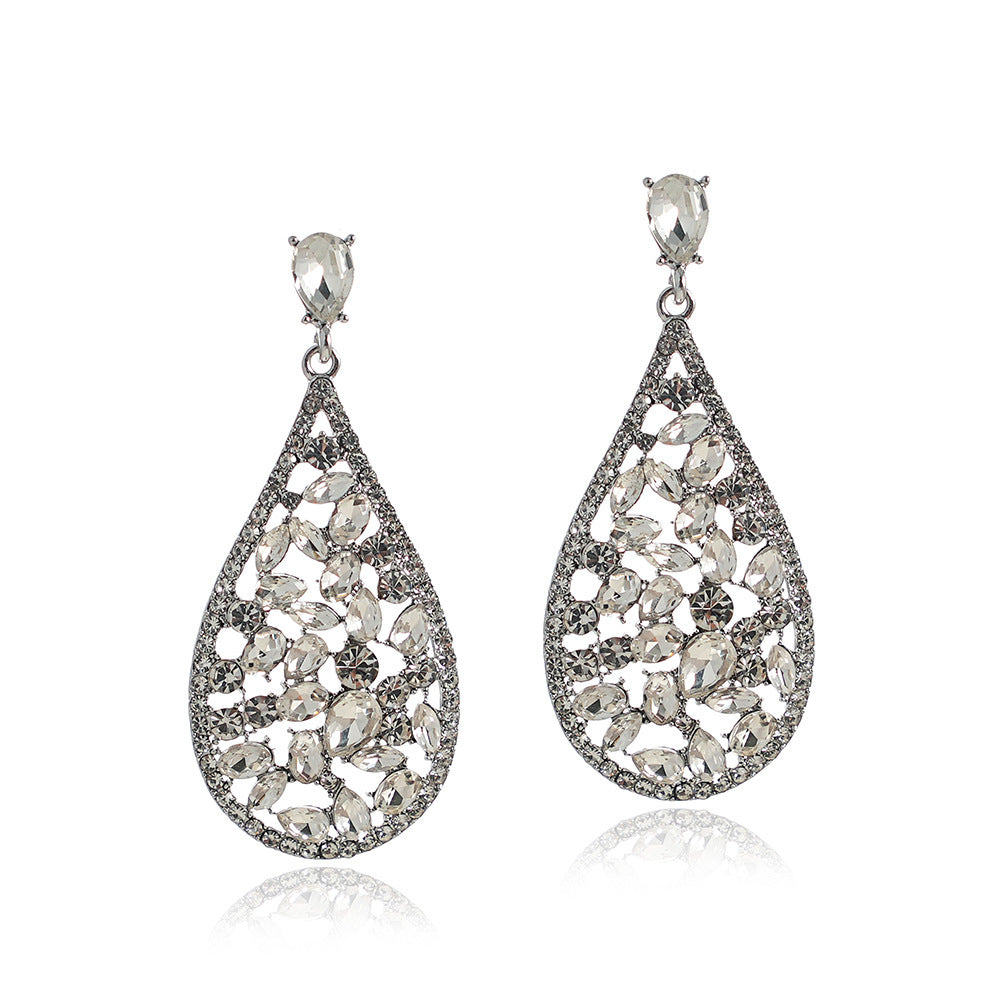 Vintage Crystal Diamond Earrings