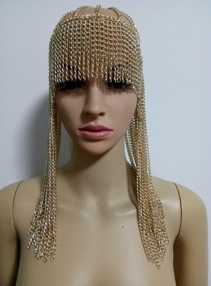 Dome Pendant Head Chain – Statement Mask-Style Jewelry for Festivals & Fashion