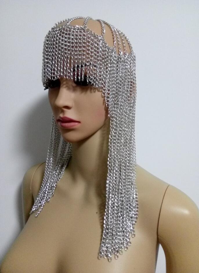 Dome Pendant Head Chain – Statement Mask-Style Jewelry for Festivals & Fashion