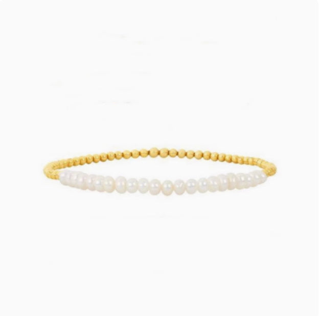 Simple Baroque Natural Freshwater Pearl Bracelet