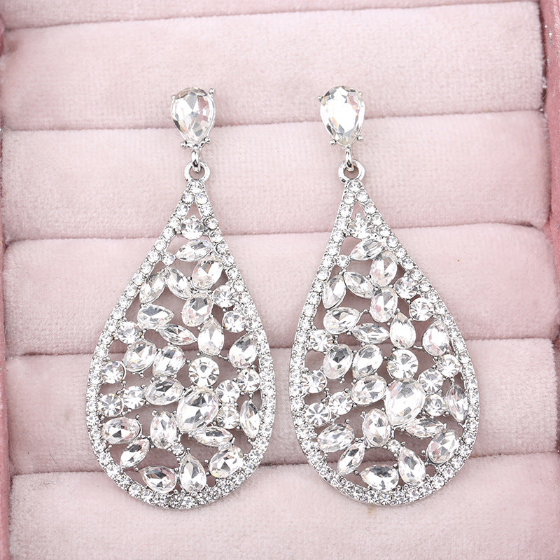 Vintage Crystal Diamond Earrings