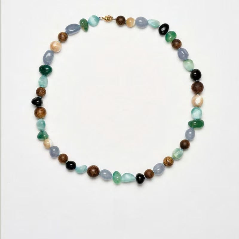 Natural Stone & Agar-wood Necklace