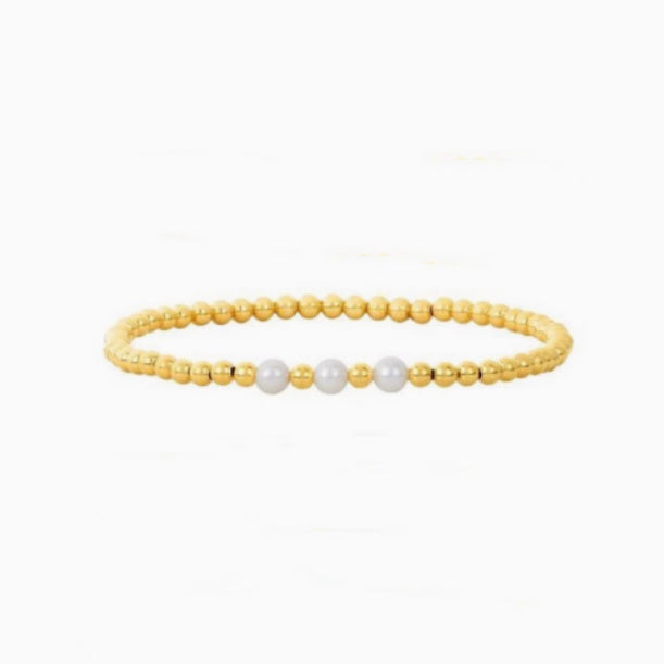 Simple Baroque Natural Freshwater Pearl Bracelet