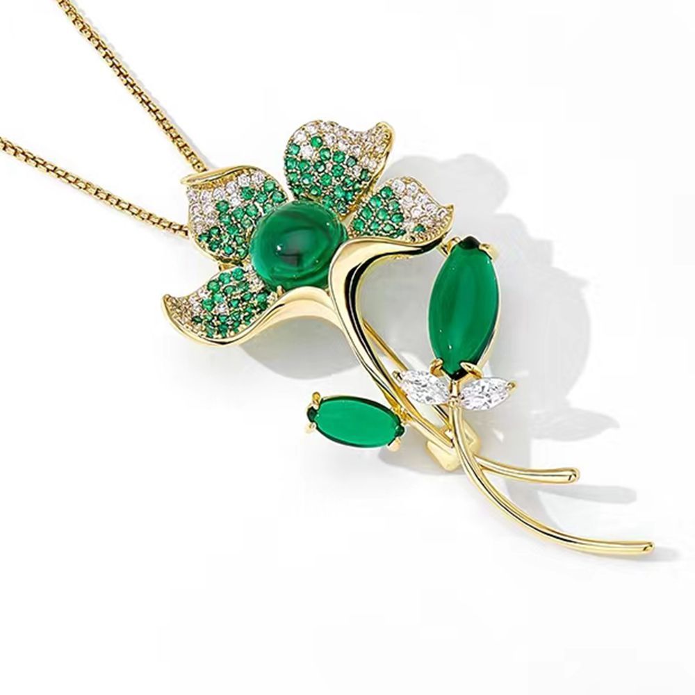 Gold-Plated Lotus Flower Corsage Brooch for Women