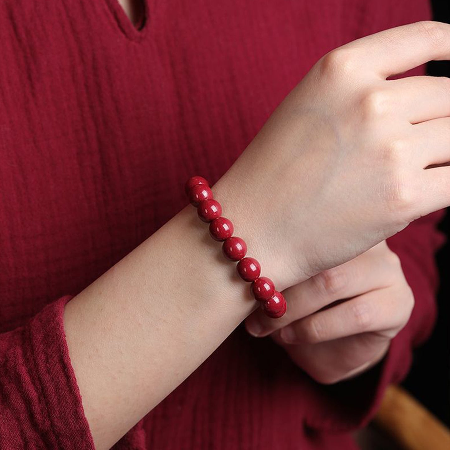 Cinnabar Double Pixiu Bracelet