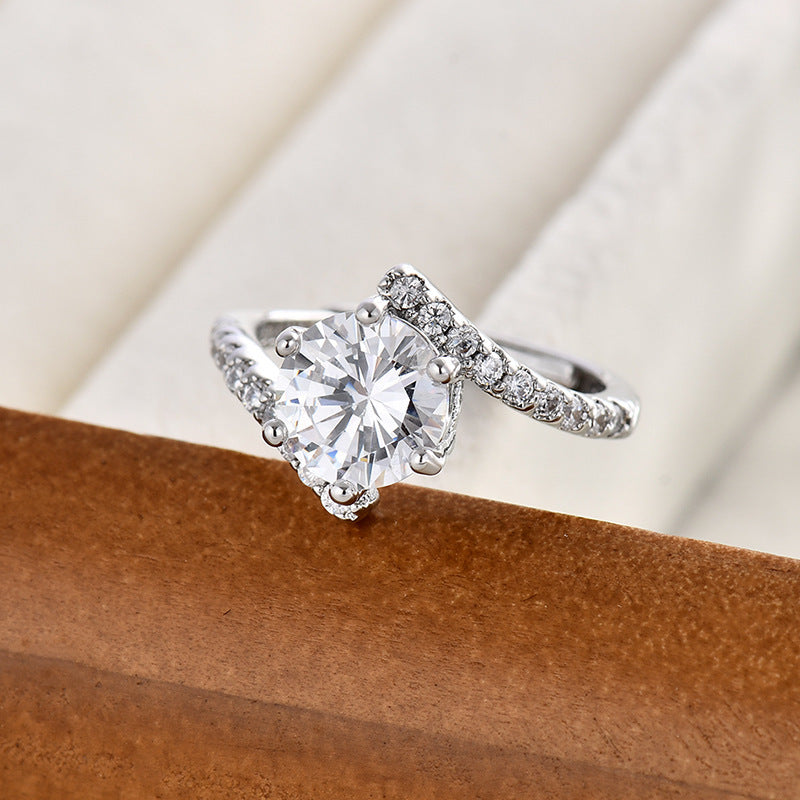 Moissanite Rhinestone Ring for Women
