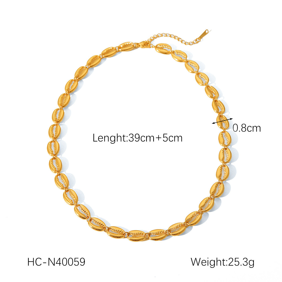 Fashion 18K Gold Plated Handmade Ball Bead Chain