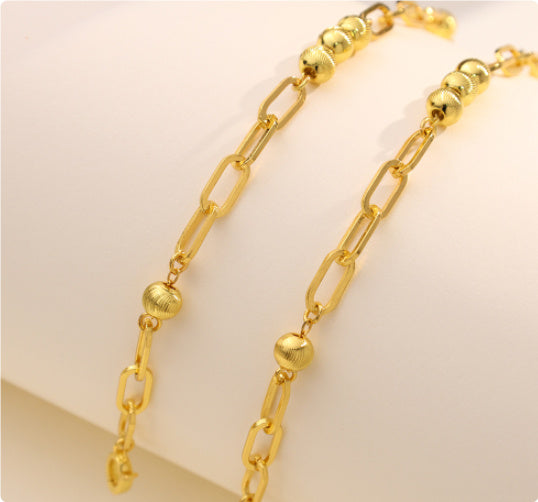 Checkered Cat Eye Pendant with 18K Gold-Plated Chain & Necklace Extension