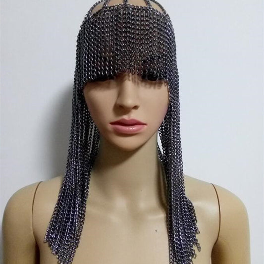 Dome Pendant Head Chain – Statement Mask-Style Jewelry for Festivals & Fashion