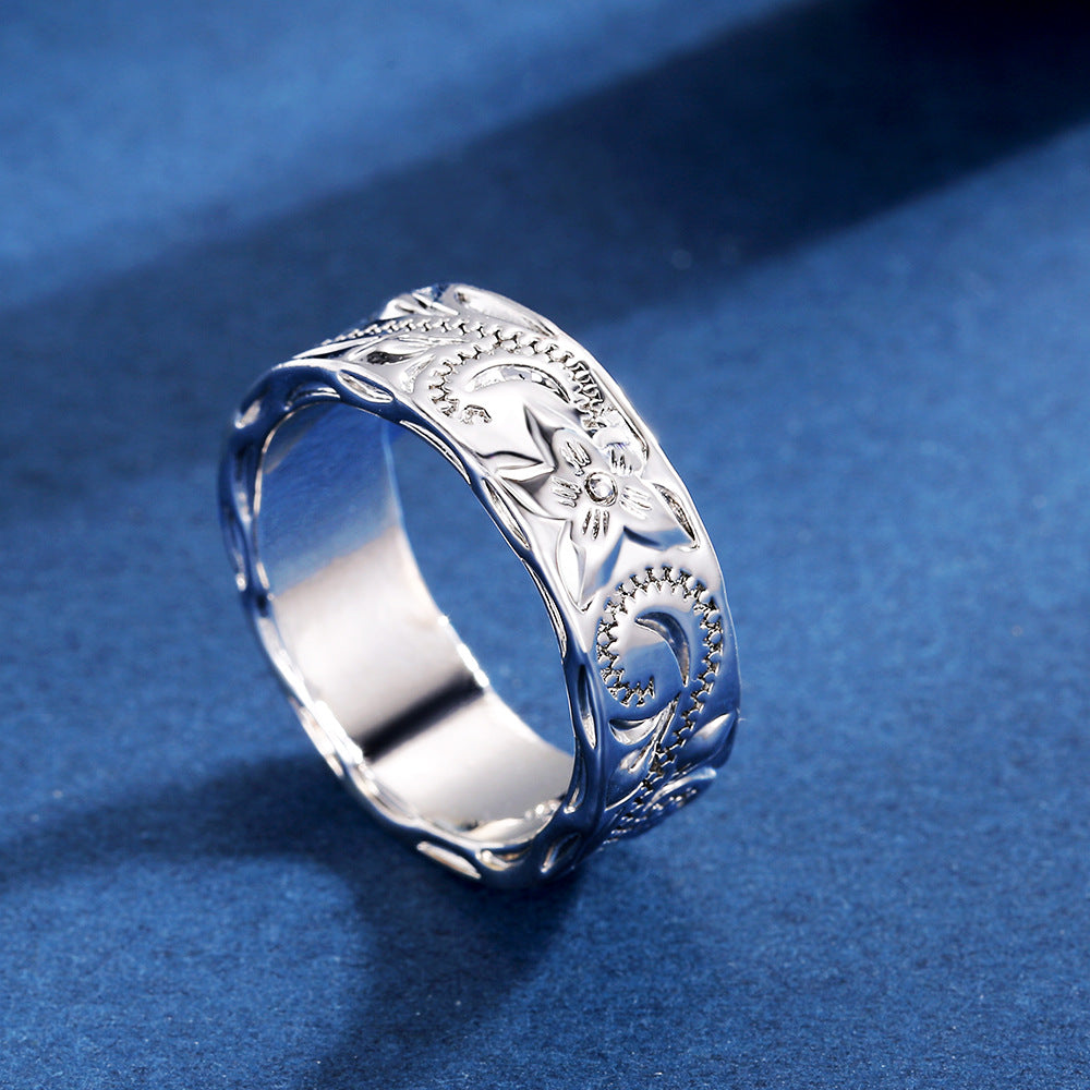 Simple 925 Silver Women's Fashion Ring