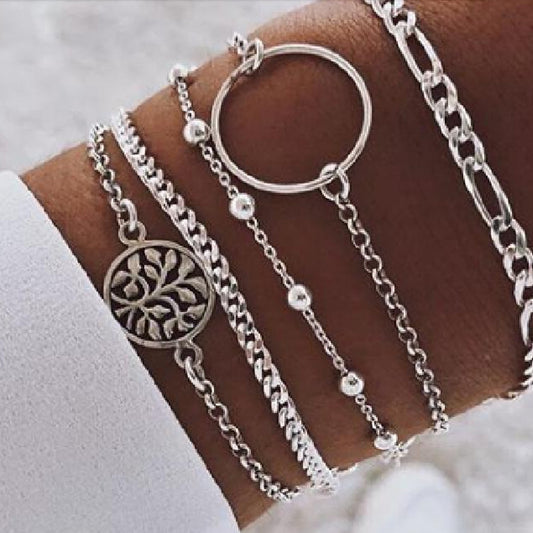 Handmade Classic Simple Bracelet Five-Piece Set