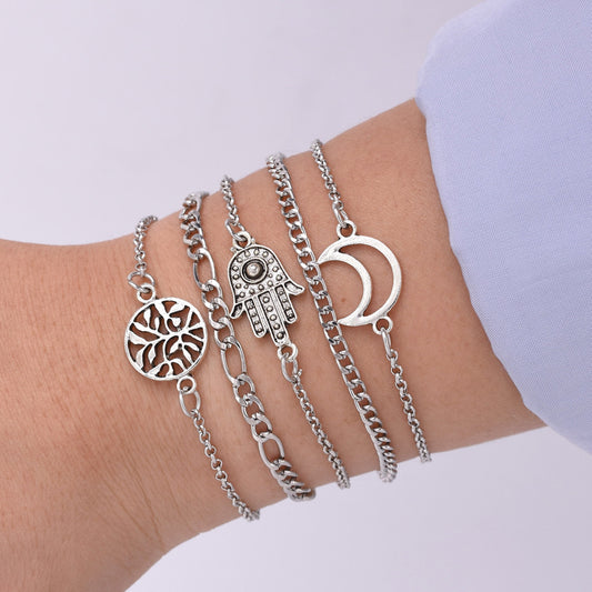 Handmade Classic Simple Bracelet Five-Piece Set