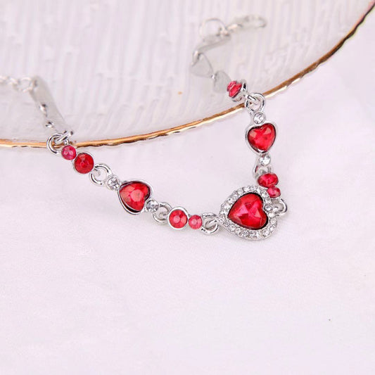 Ocean Heart Crystal & Diamond Constellation Bracelet
