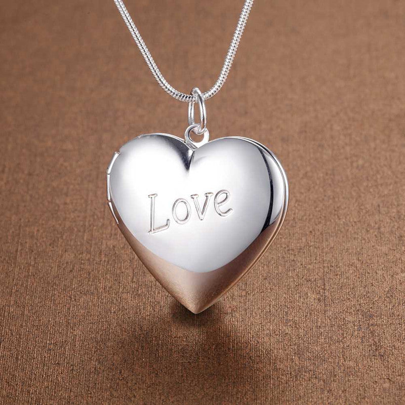 Silver Plated Peach Heart Necklace – 11 Styles, Elegant Women's Pendant Jewelry