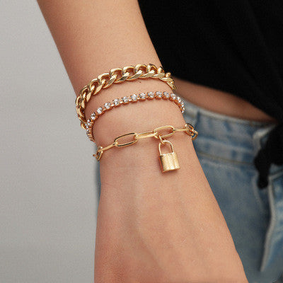 Hip Hop Thick Claw Chain Bracelet– Diamond-Style Statement Jewelry
