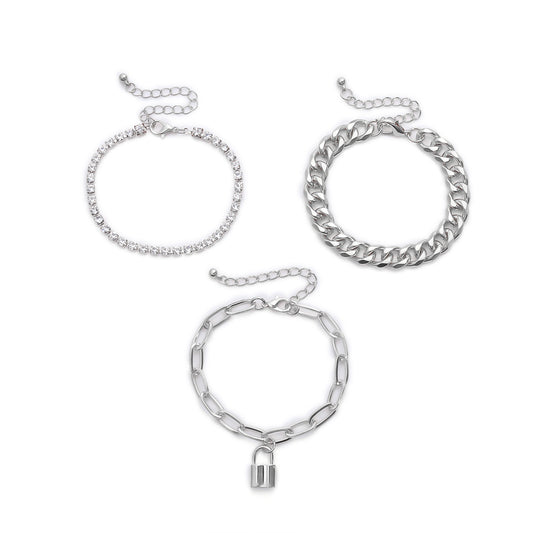 Hip Hop Thick Claw Chain Bracelet– Diamond-Style Statement Jewelry