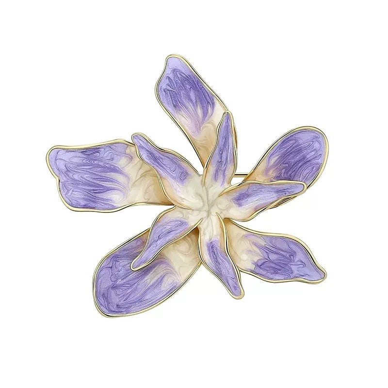 Purple Gradient Flower Brooch – Elegant Bloom for Everyday Beauty
