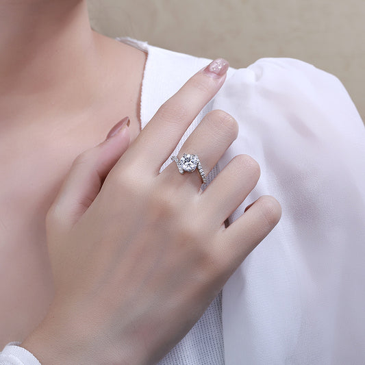 Moissanite Rhinestone Ring for Women