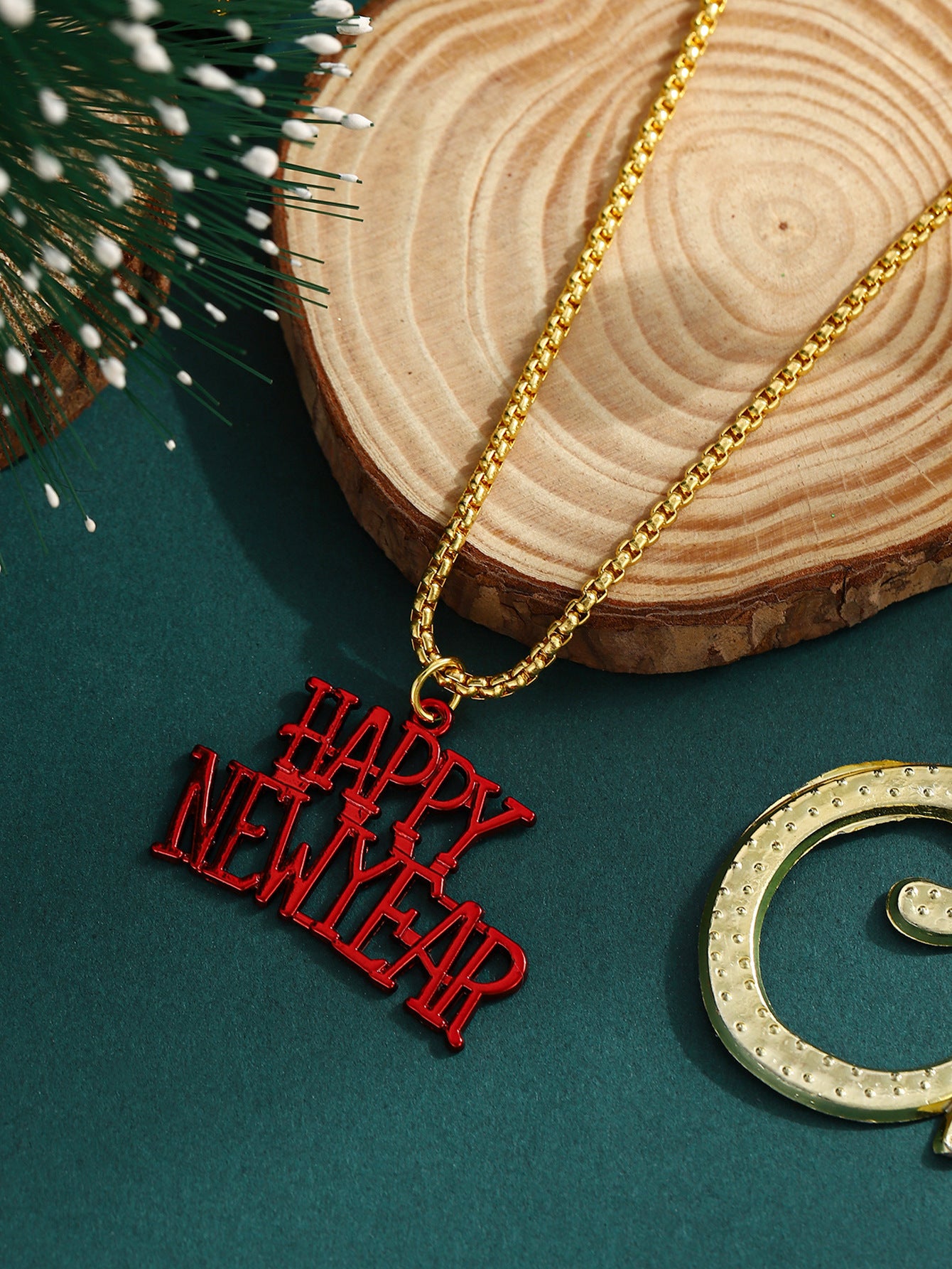 Happy New Year Letter Necklace