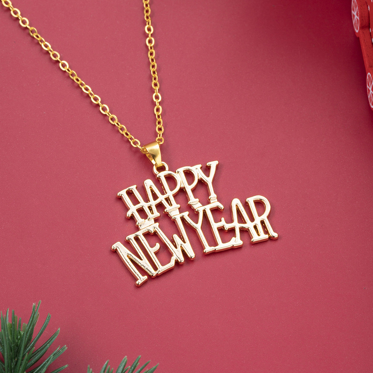 Happy New Year Letter Necklace