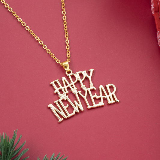 Happy New Year Letter Necklace