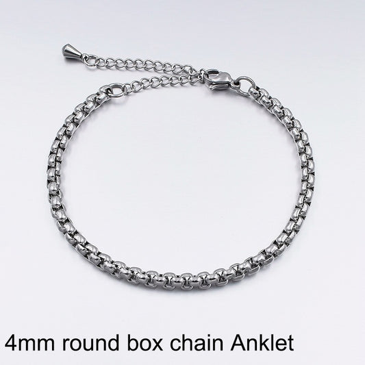 Women's Retro Titanium Steel Anklet Bracelet