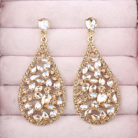Vintage Crystal Diamond Earrings