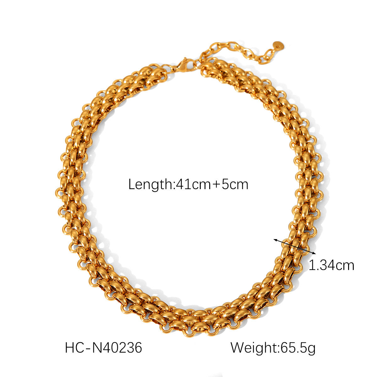 Fashion 18K Gold Plated Handmade Ball Bead Chain