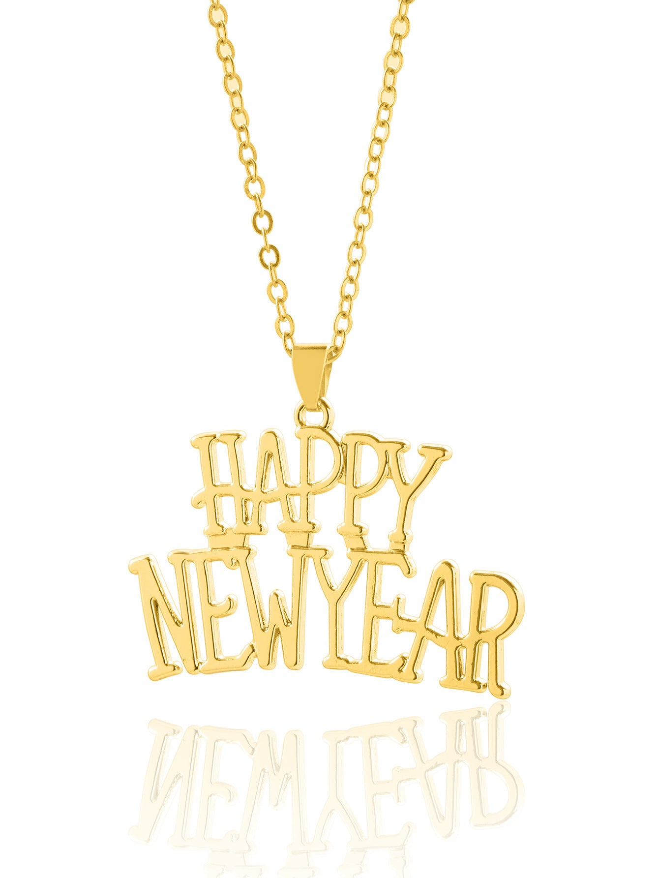 Happy New Year Letter Necklace