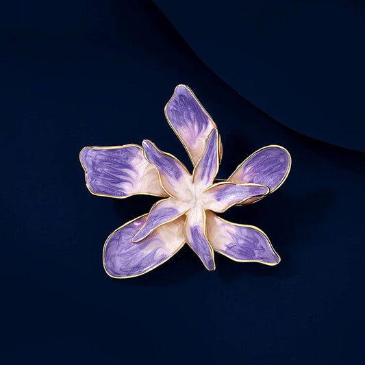 Purple Gradient Flower Brooch – Elegant Bloom for Everyday Beauty