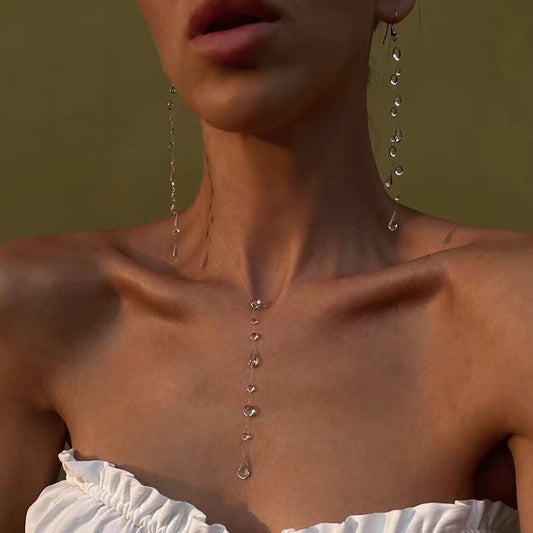 Minimalist Transparent Crystal Jewelry – Cool & Elegant Style