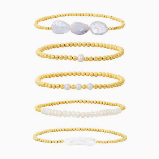 Simple Baroque Natural Freshwater Pearl Bracelet