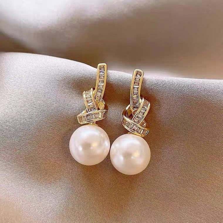 Light Luxury Micro-Inlaid Zircon Chain Earrings