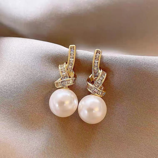 Light Luxury Micro-Inlaid Zircon Chain Earrings