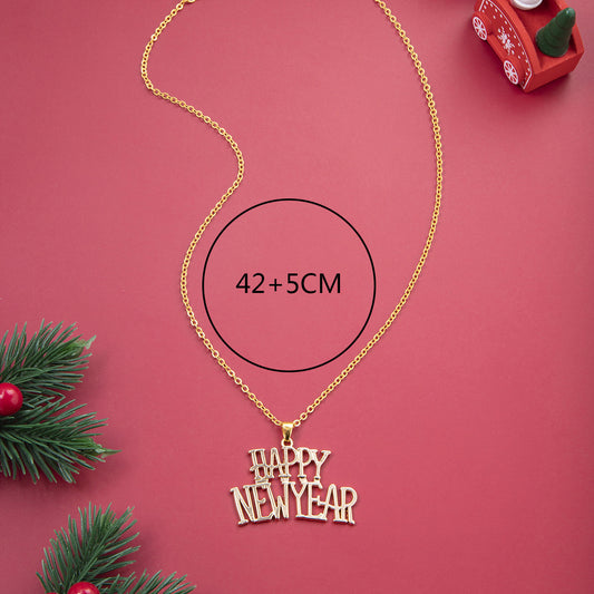 Happy New Year Letter Necklace