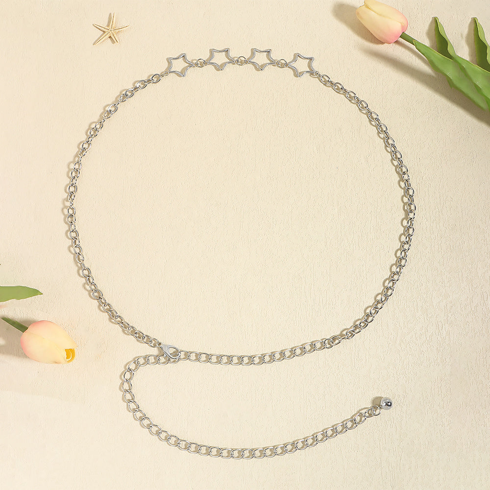 Women's Fashion Metal Star Waist Chain Jewelry